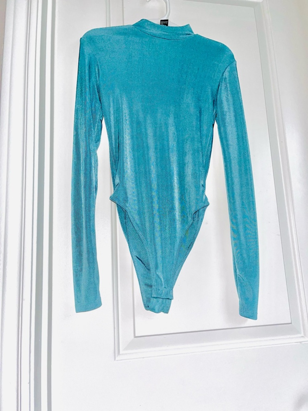 STUNNING Teal Blue Long Sleeve One-Piece Bodysuit NWT